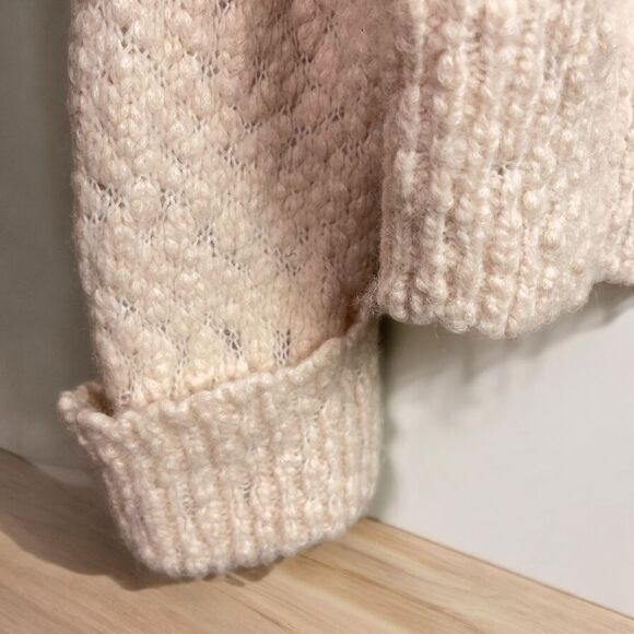 J. Crew Alpaca Cuffed Mockneck Sweater in Ivory - Picture 8 of 11